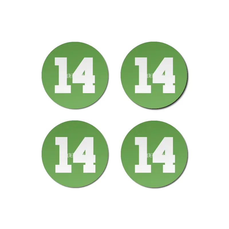 White Number 14 Bardak Altlığı