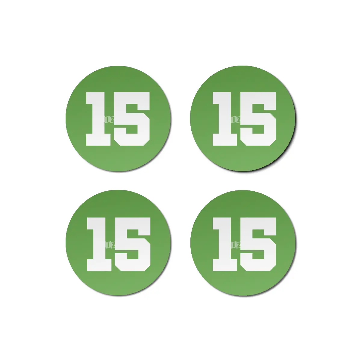 White Number 15 Bardak Altlığı