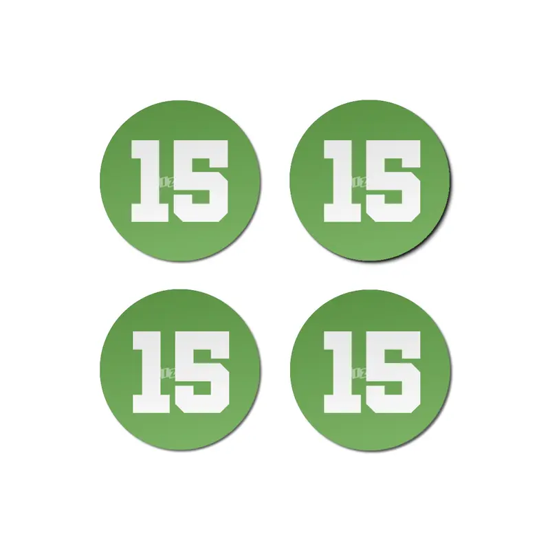 White Number 15 Bardak Altlığı