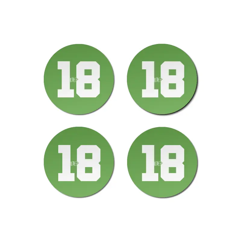 White Number 18 Bardak Altlığı