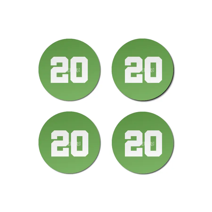 White Number 20 Bardak Altlığı