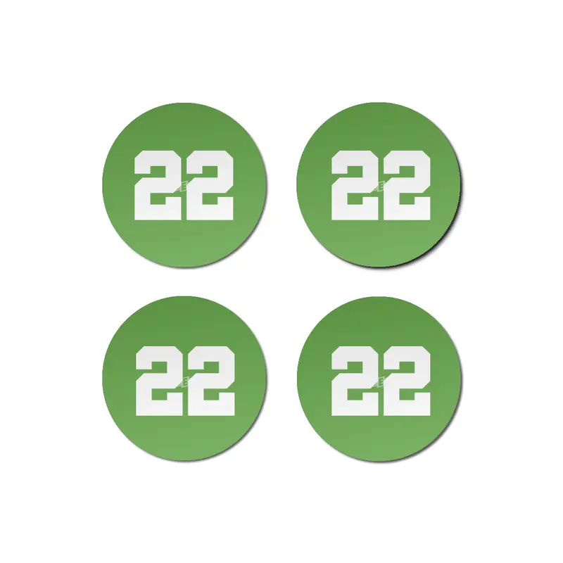 White Number 22 Bardak Altlığı