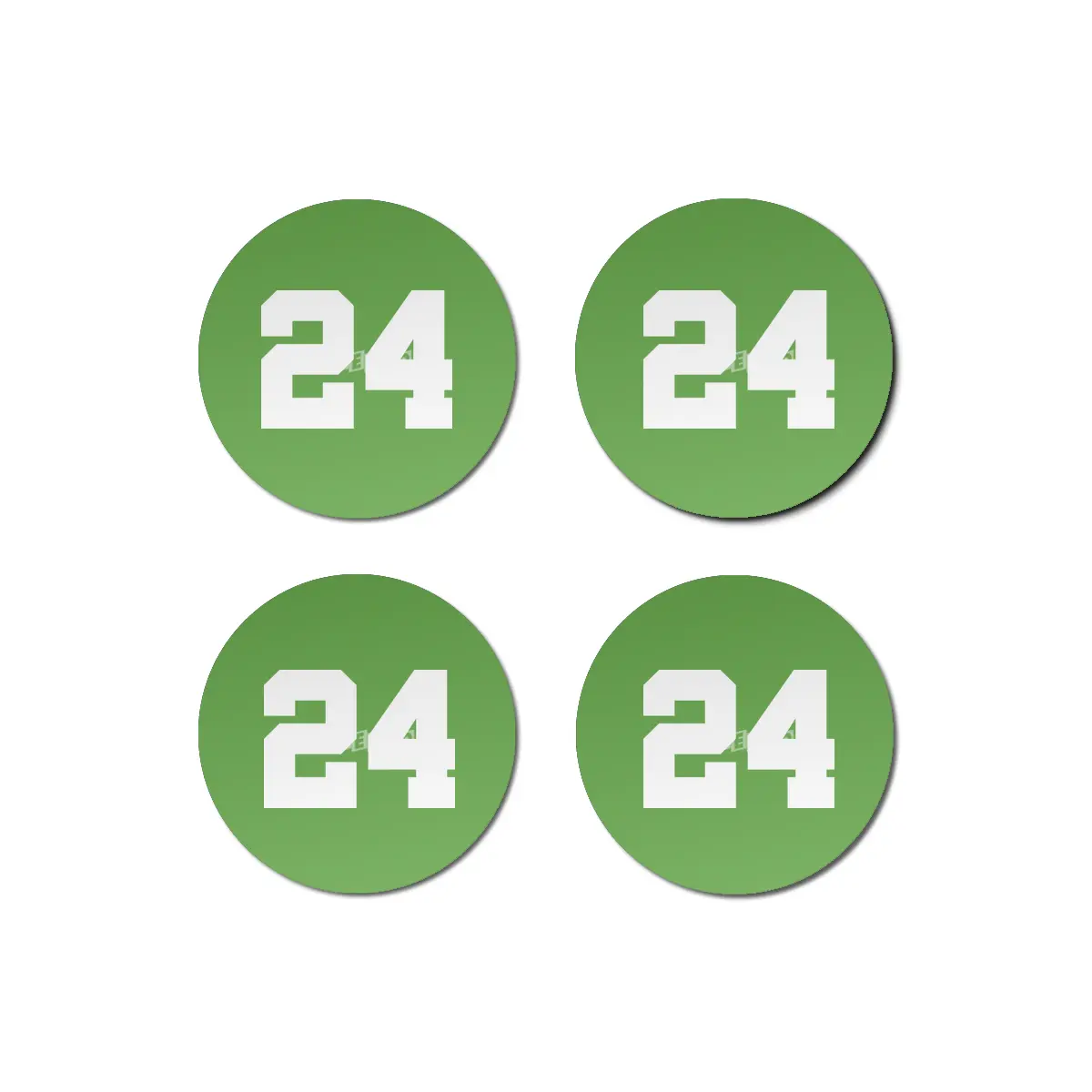 White Number 24 Bardak Altlığı
