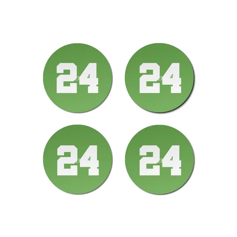 White Number 24 Bardak Altlığı