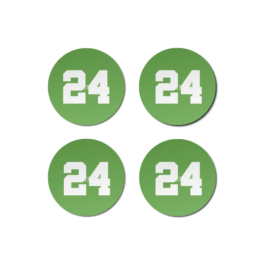 White Number 24 Bardak Altlığı