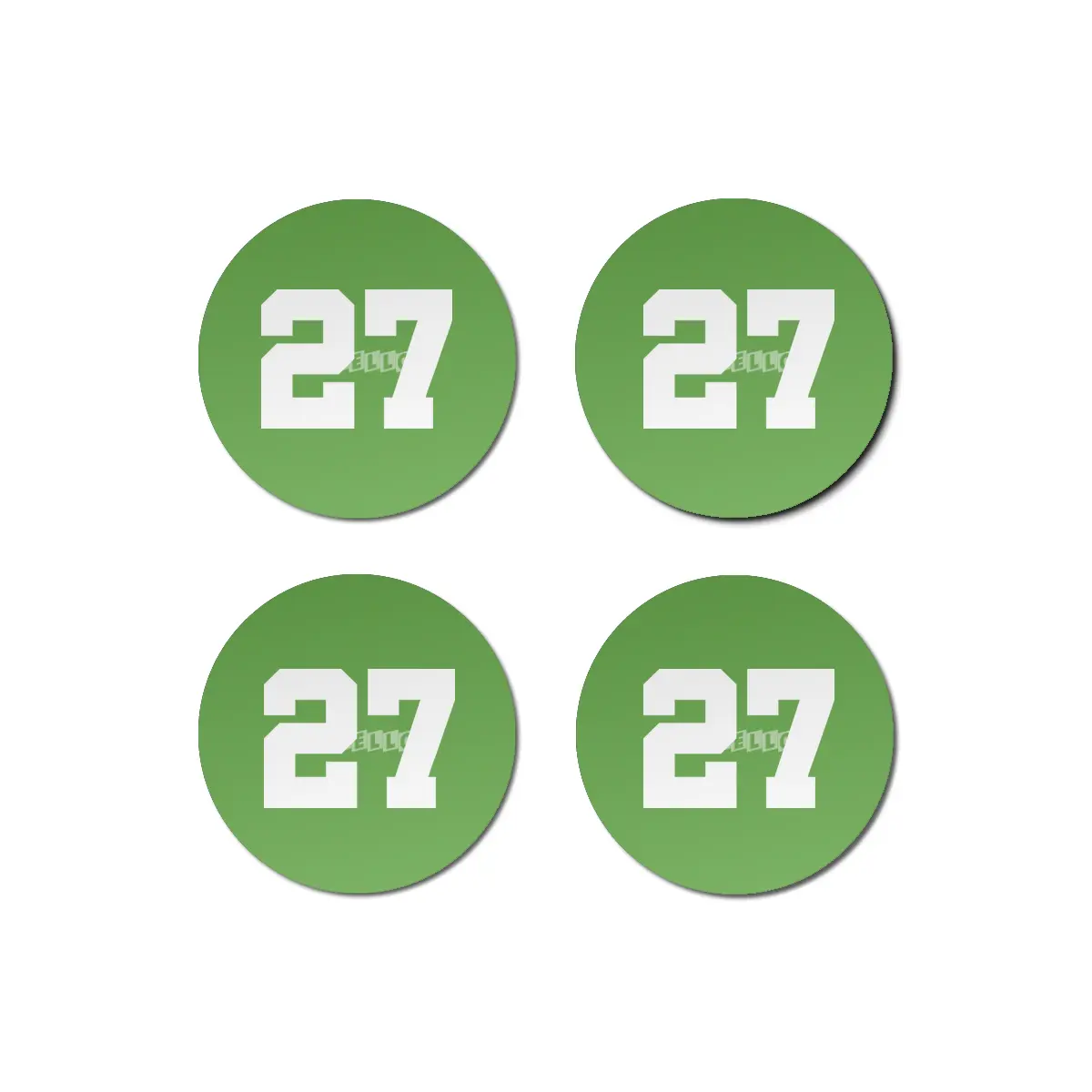 White Number 27 Bardak Altlığı