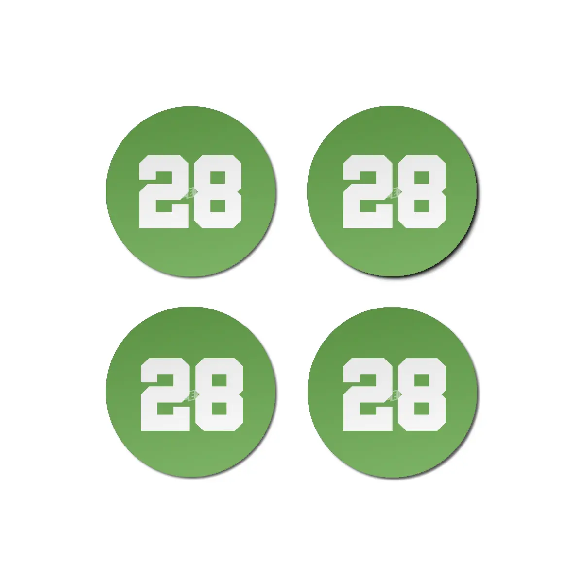 White Number 28 Bardak Altlığı