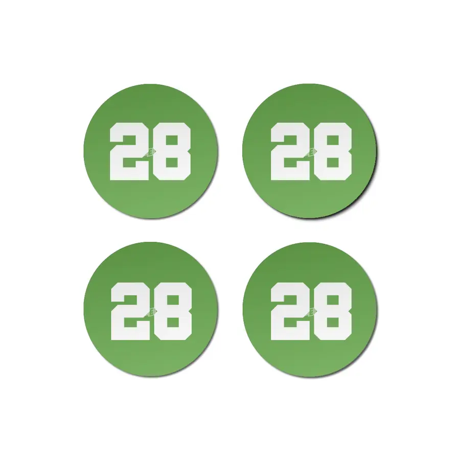 White Number 28 Bardak Altlığı