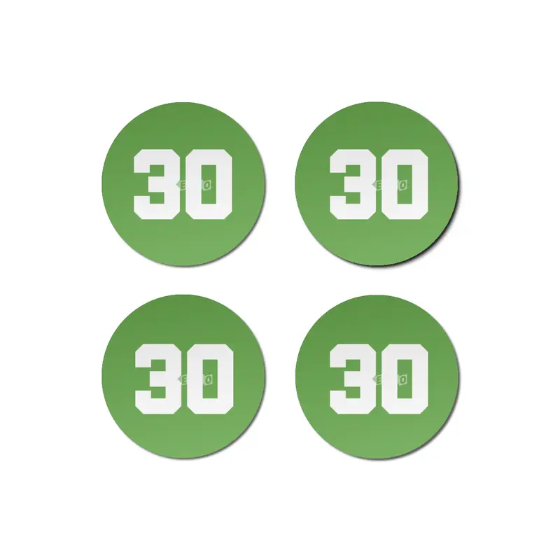 White Number 30 Bardak Altlığı