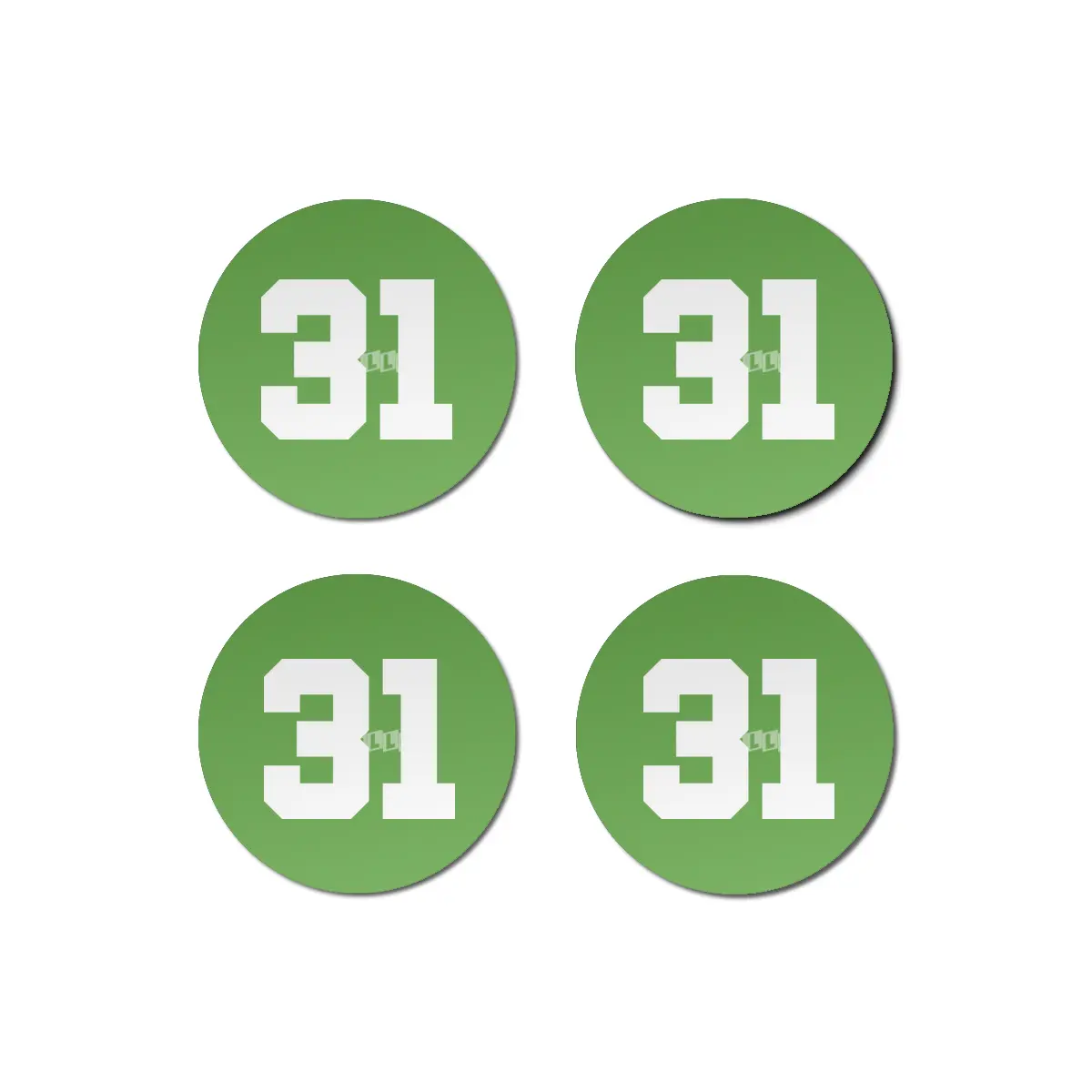 White Number 31 Bardak Altlığı