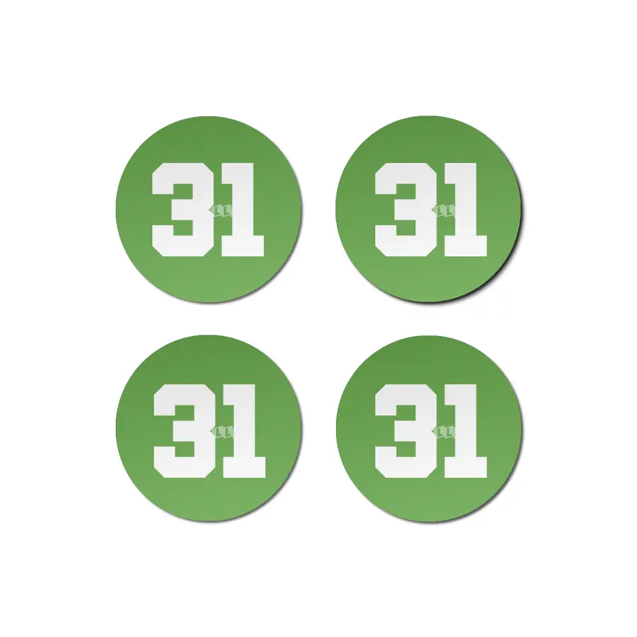 White Number 31 Bardak Altlığı