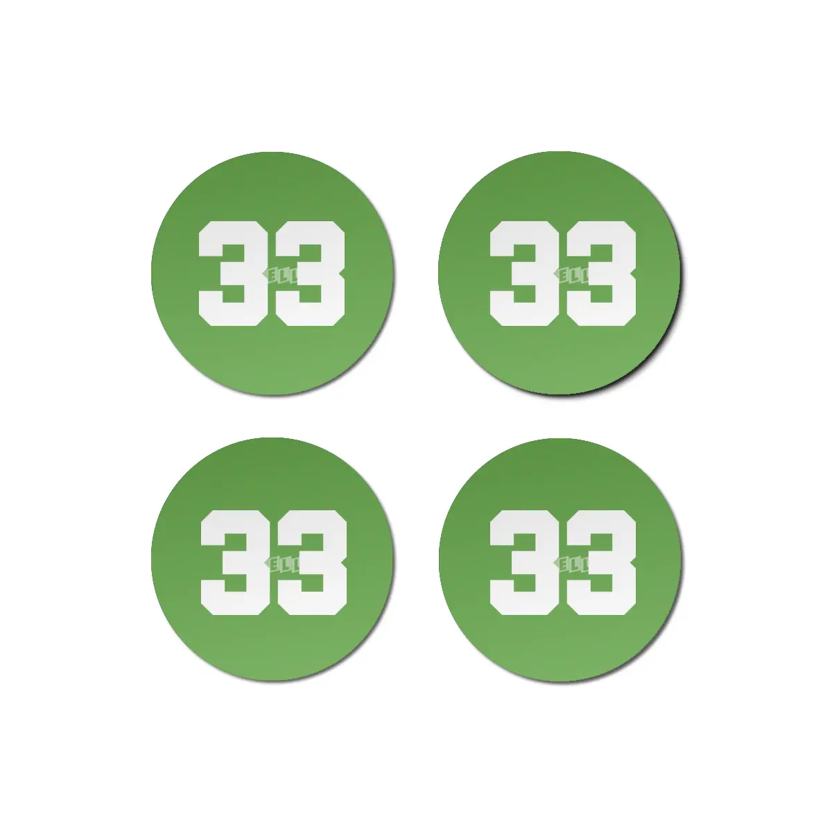White Number 33 Bardak Altlığı