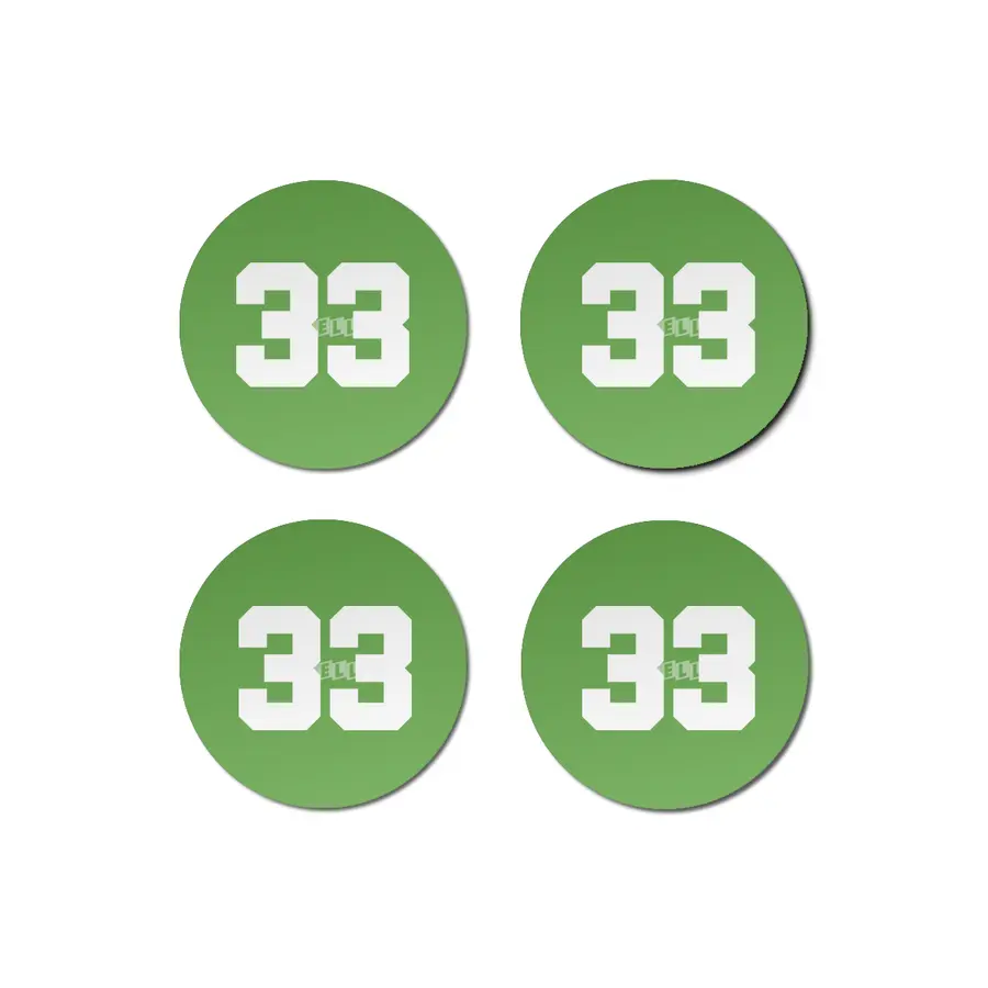 White Number 33 Bardak Altlığı
