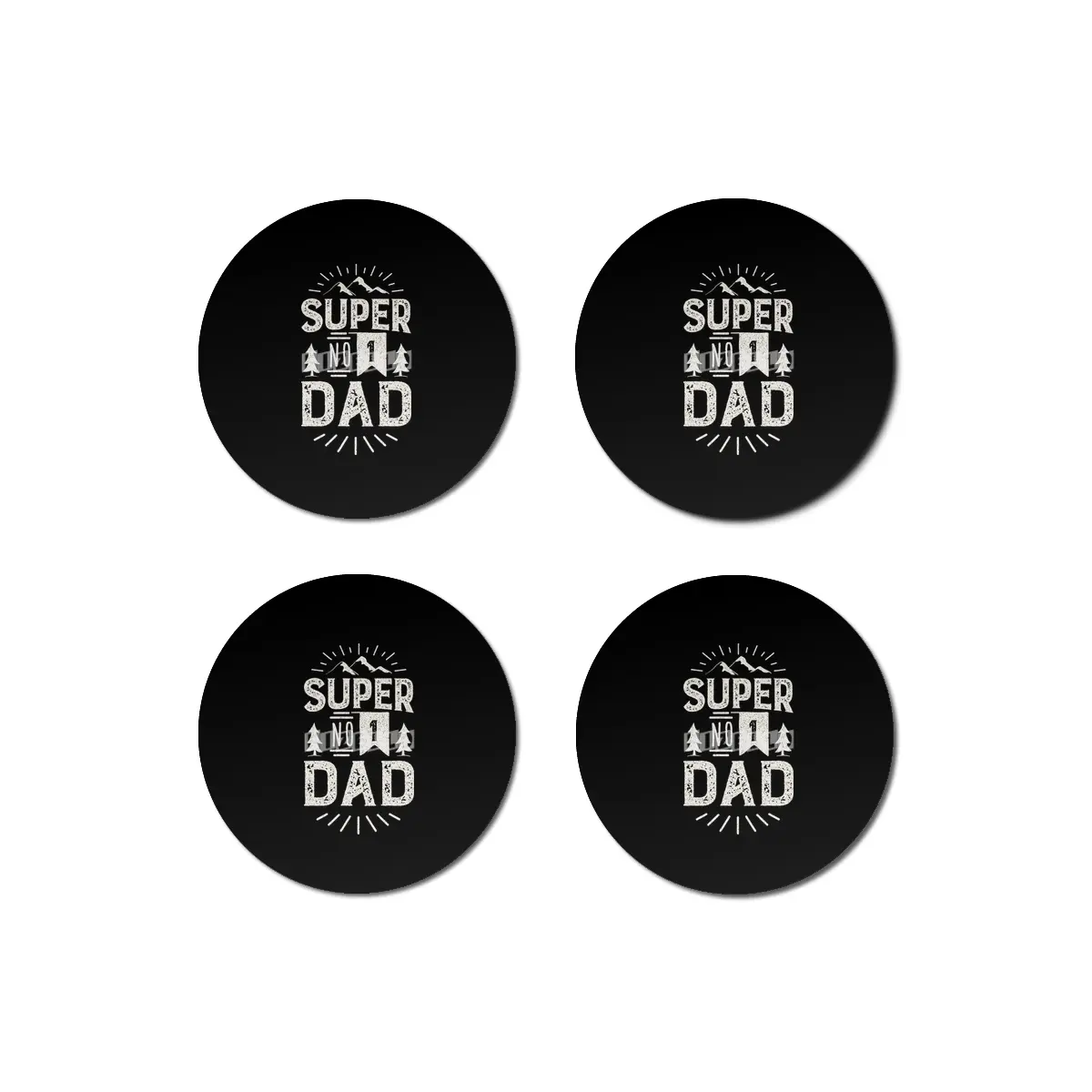Super Number 1 Dad. No 1 Daddy Bardak Altlığı