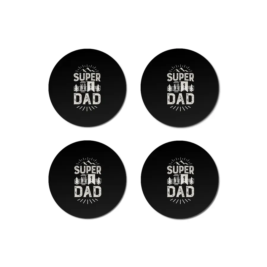 Super Number 1 Dad. No 1 Daddy Bardak Altlığı