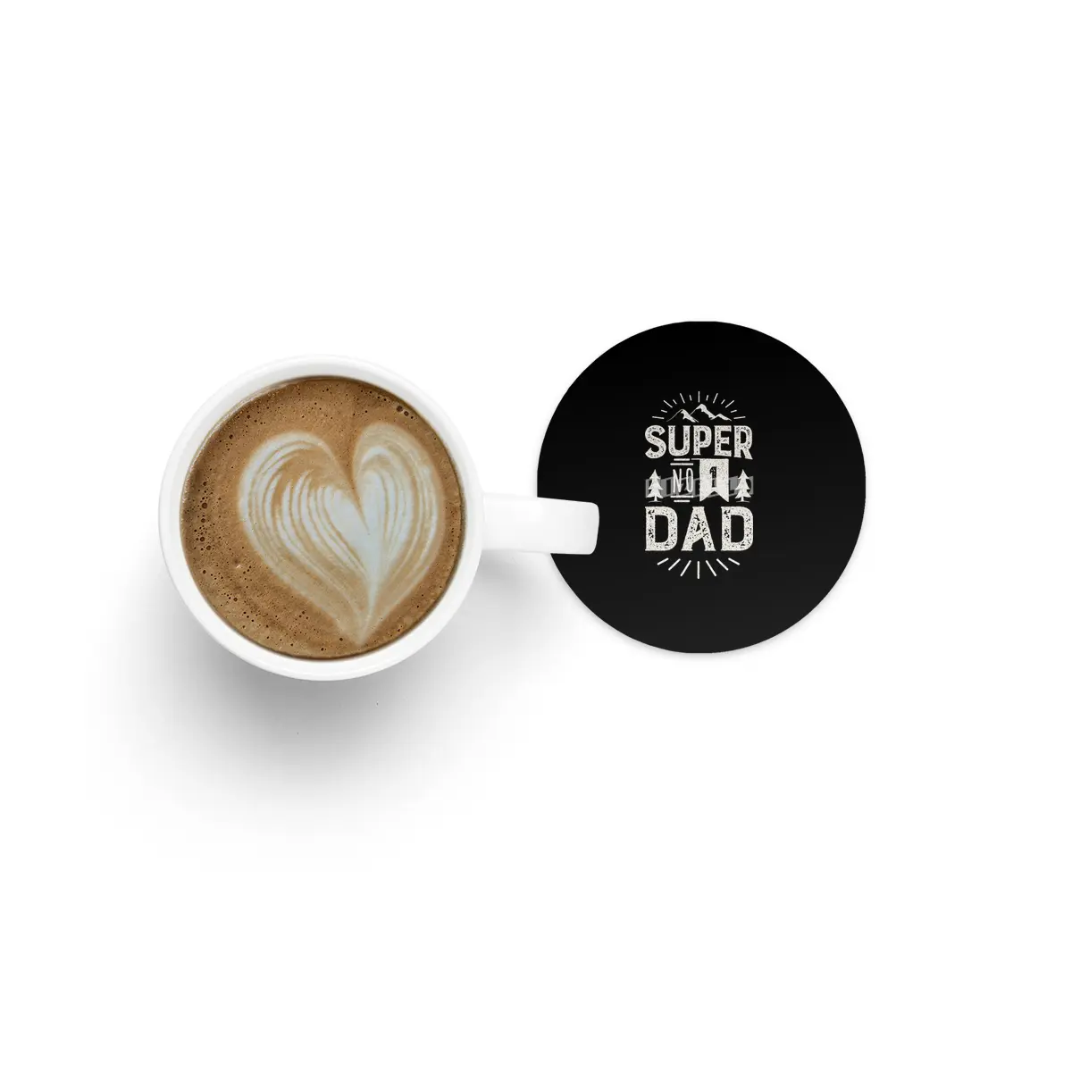 Super Number 1 Dad. No 1 Daddy Bardak Altlığı