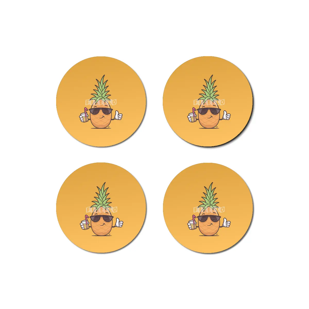 Cool Pineapple Bardak Altlığı