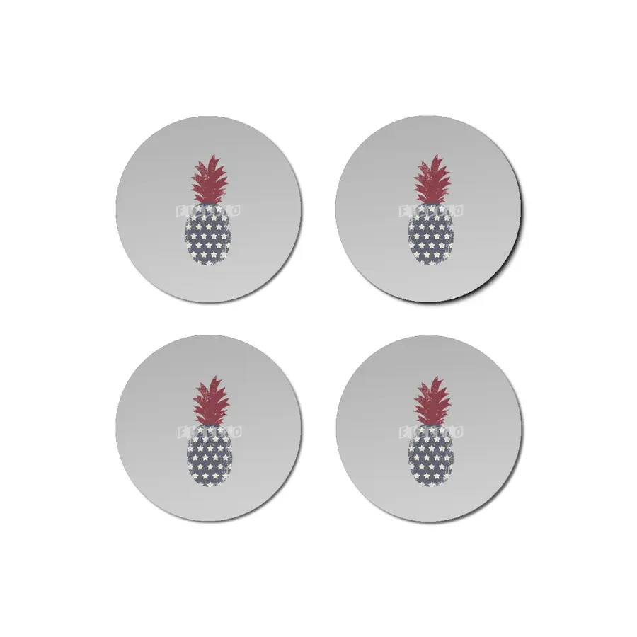 Patriotic Pineapple Bardak Altlığı