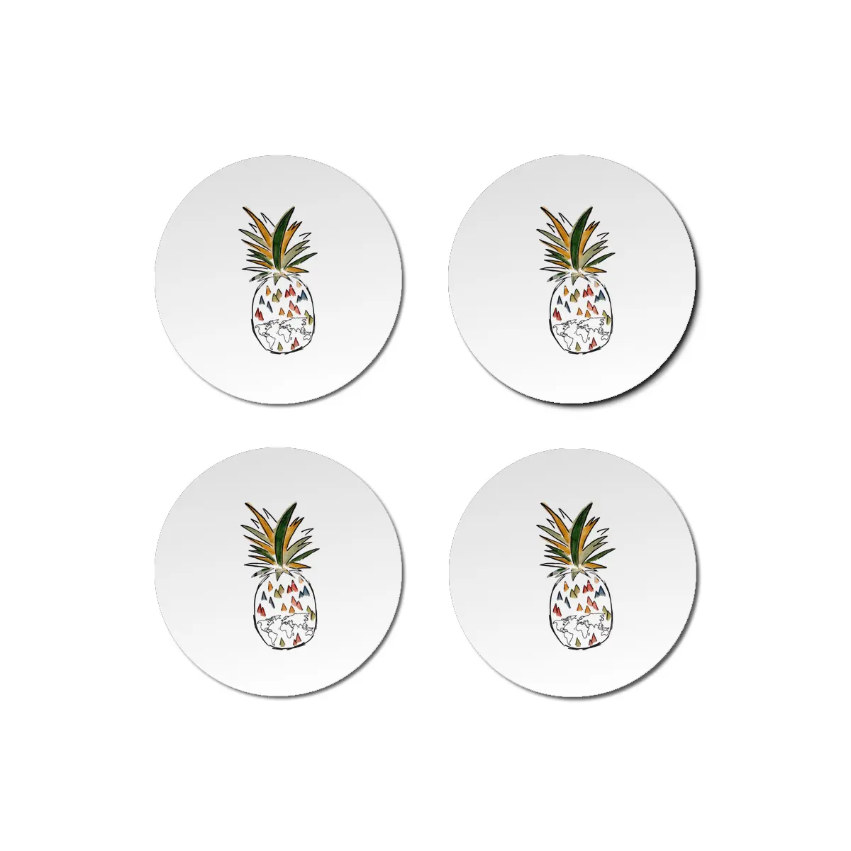 Travel Pineapple Bardak Altlığı