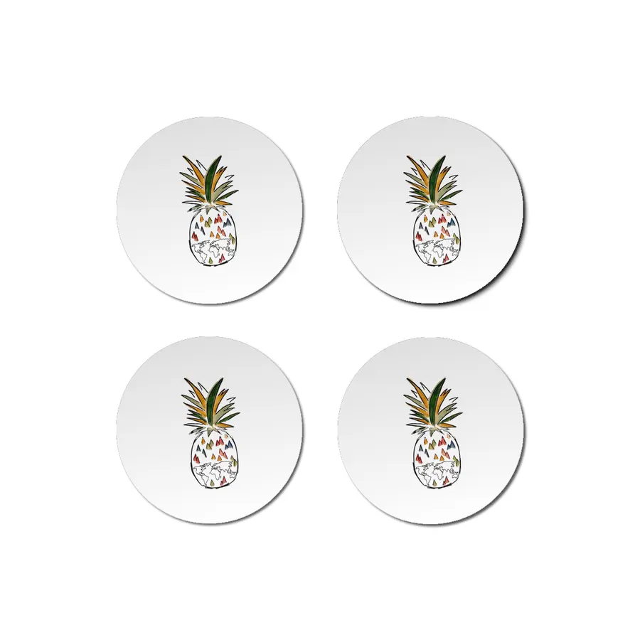 Travel Pineapple Bardak Altlığı
