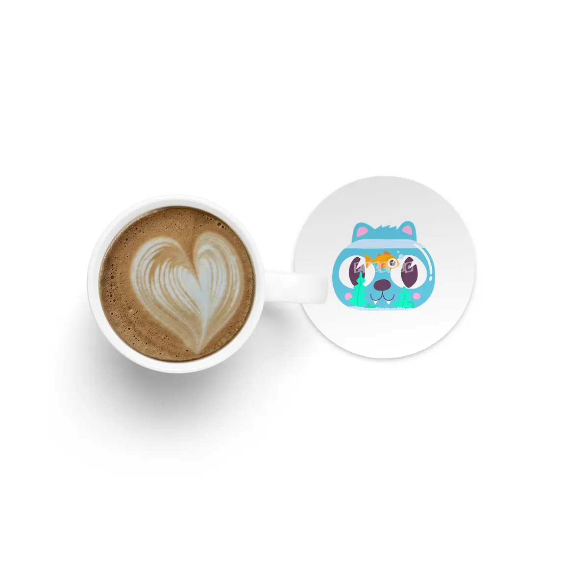 Cat & Fish Bardak Altlığı