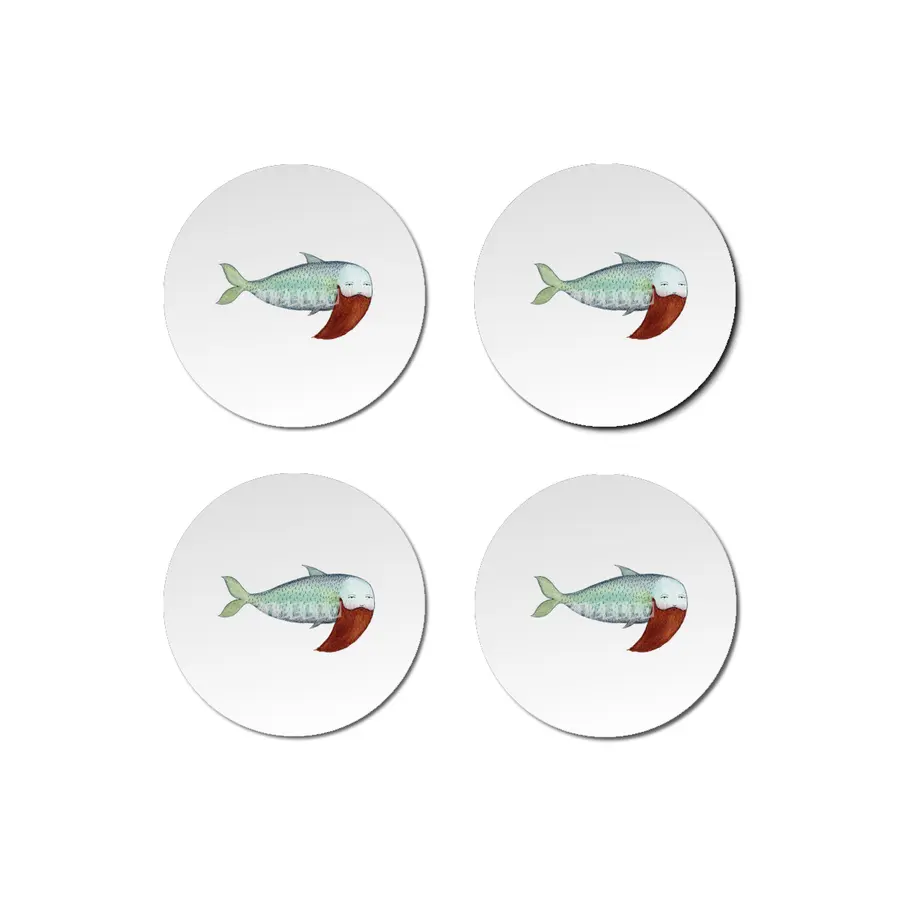 Fish with Beard Bardak Altlığı
