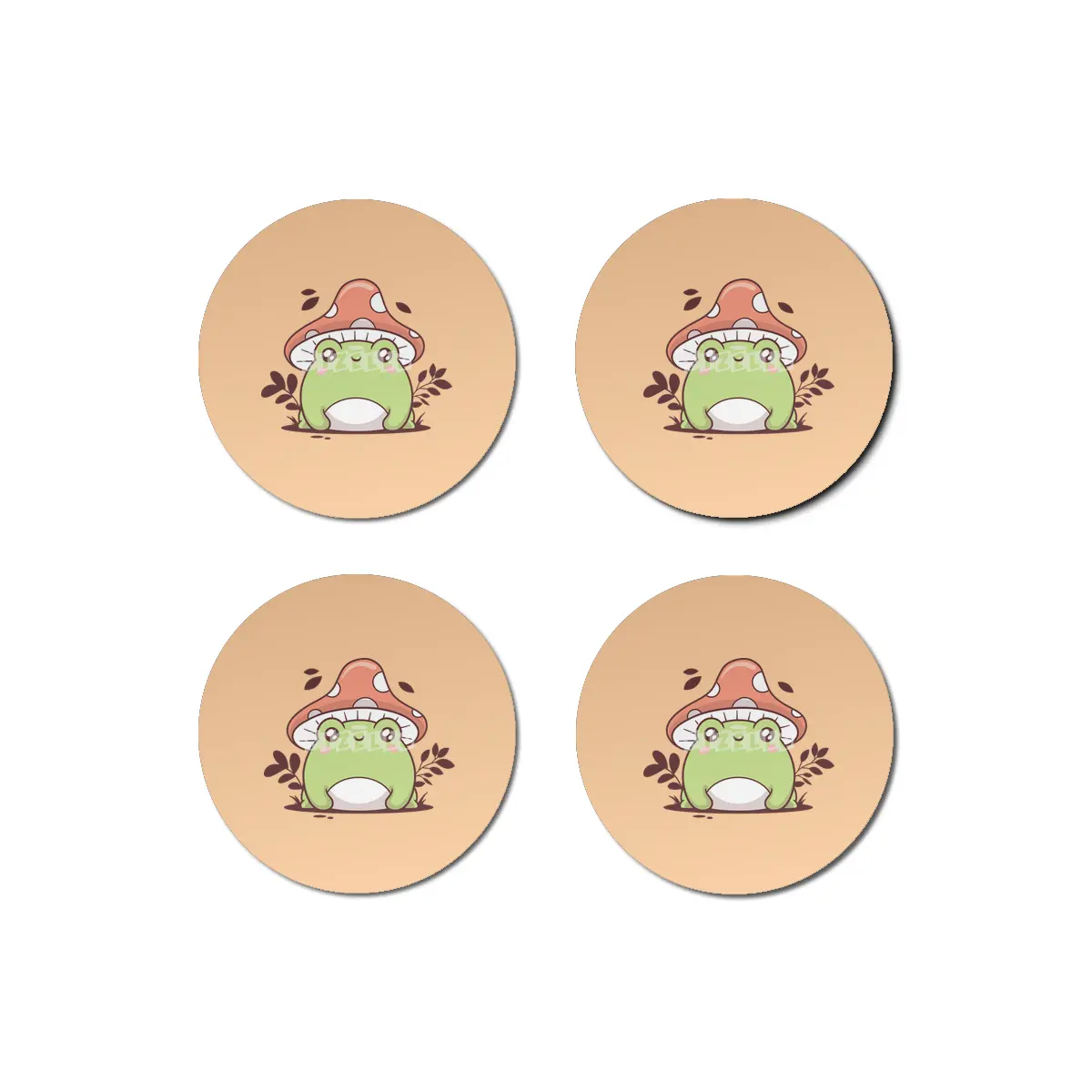 Cute Frog Bardak Altlığı