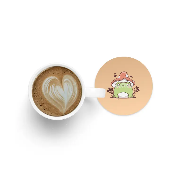 Cute Frog Bardak Altlığı