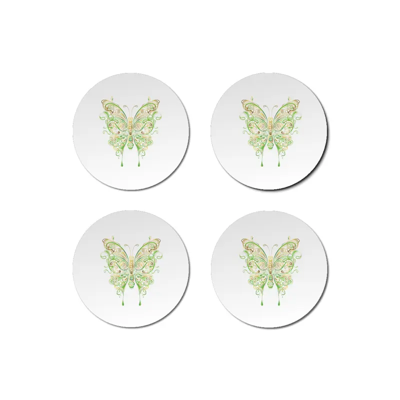 Ornamental Butterfly Bardak Altlığı
