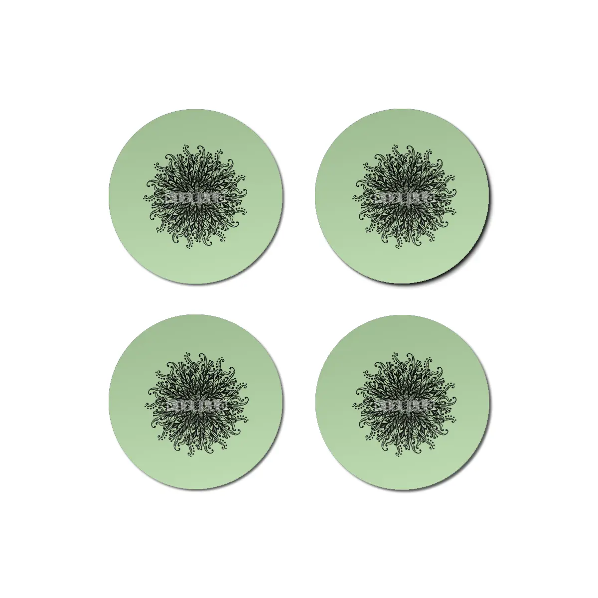 Decorative Mandala Graphic Print Design GC-005 Bardak Altlığı