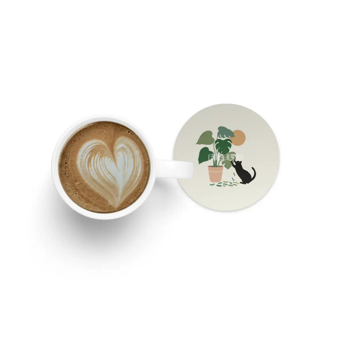 Cat and Plant 13: The Making of Monstera Bardak Altlığı