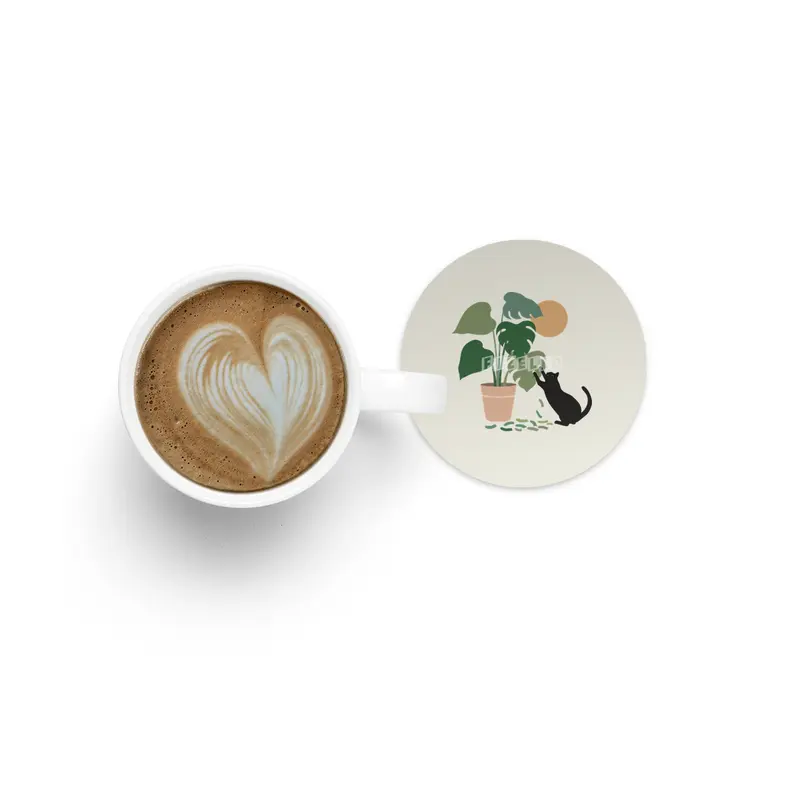 Cat and Plant 13: The Making of Monstera Bardak Altlığı