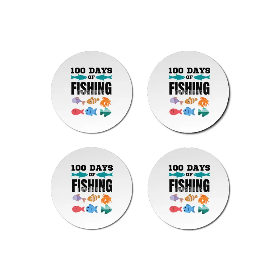100 Days Of Fishing Bardak Altlığı