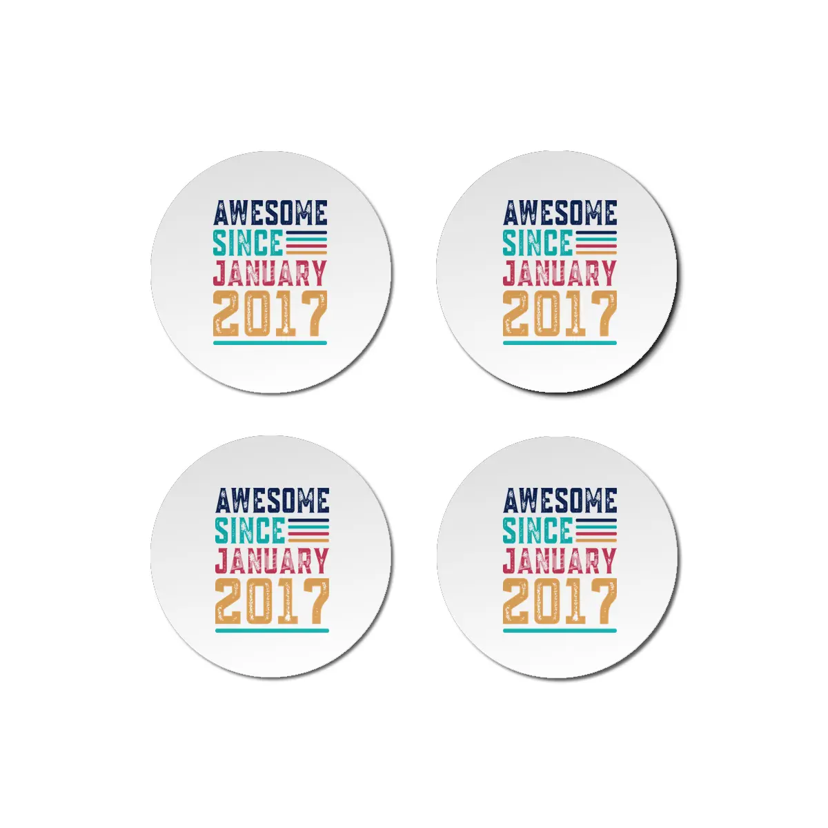 Awesome Since January 2017 Bardak Altlığı