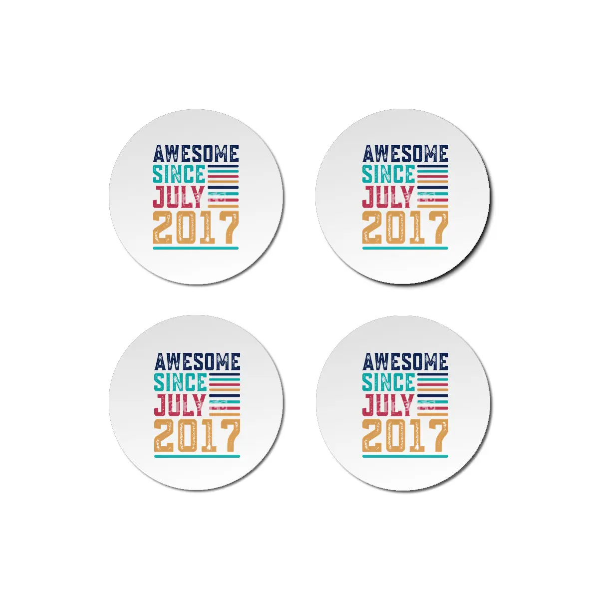 Awesome Since July 2017 Bardak Altlığı