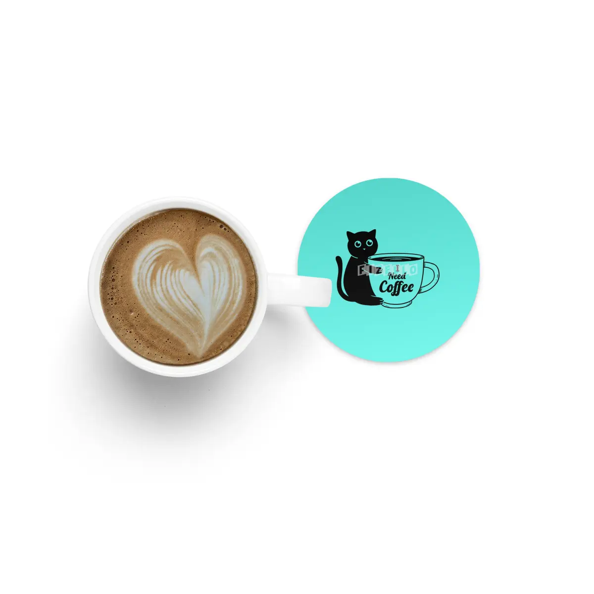 Cat I need Coffee Bardak Altlığı