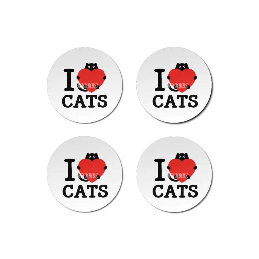 I love cats Bardak Altlığı