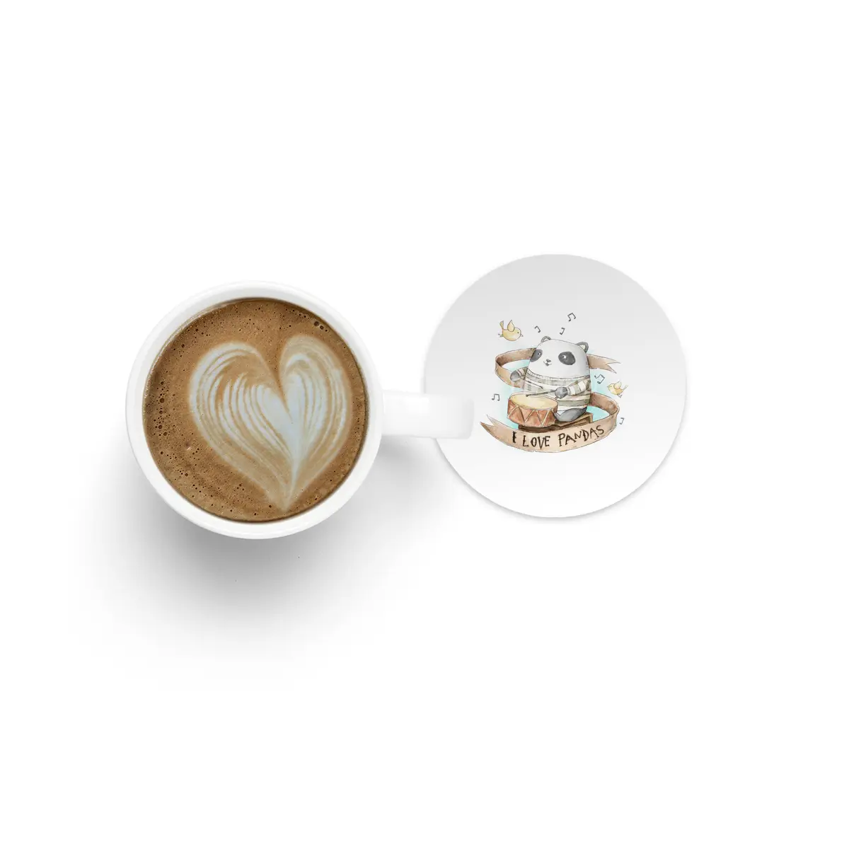 I Love Pandas Bardak Altlığı
