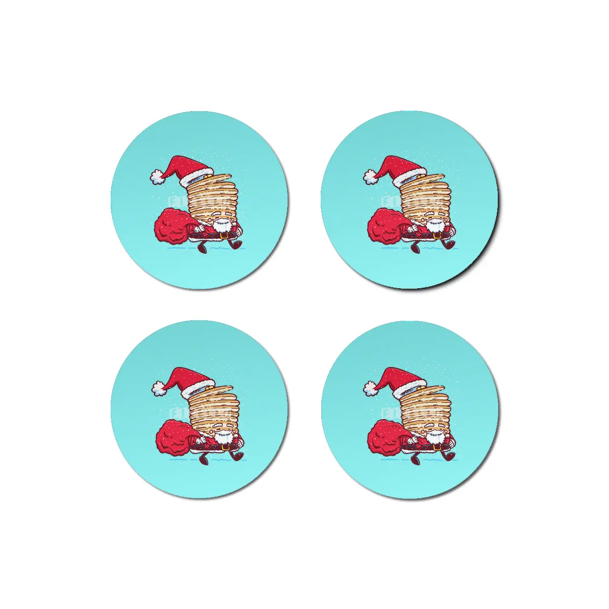 Santa Pancake Bardak Altlığı
