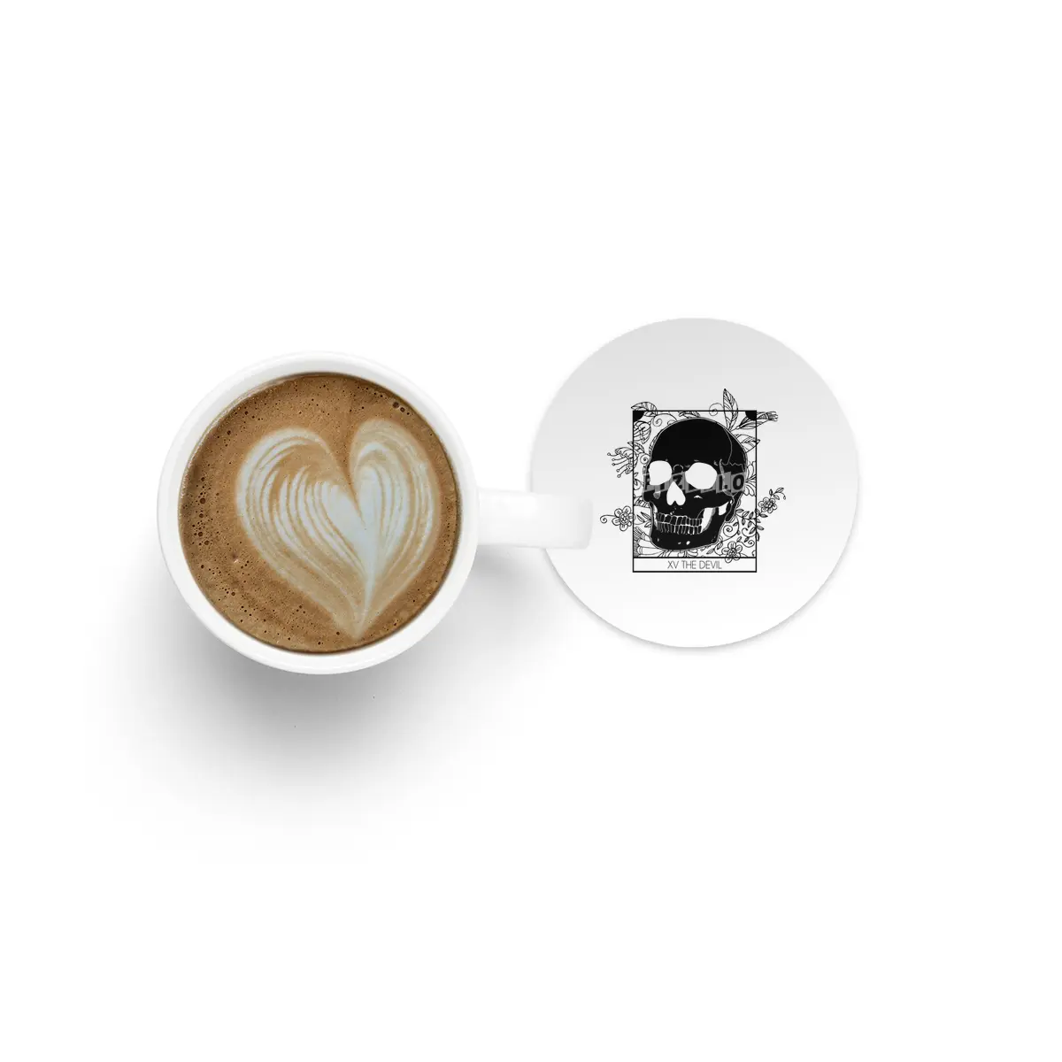 Tarot Death Wicca Skull Witch Magicka Bardak Altlığı