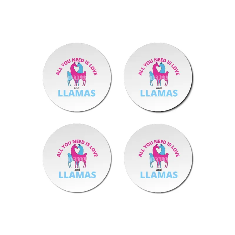 All You Need Is Love And Llamas Cute Animals Bardak Altlığı