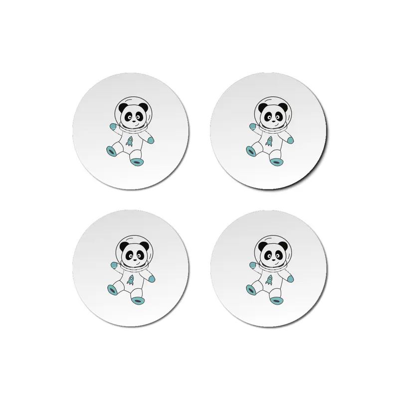 Astronauts Pandas Planet Earth Space Bardak Altlığı