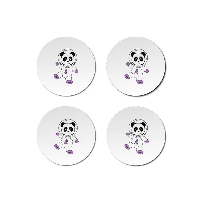 Astronauts Pandas Planet Earth Space Bardak Altlığı