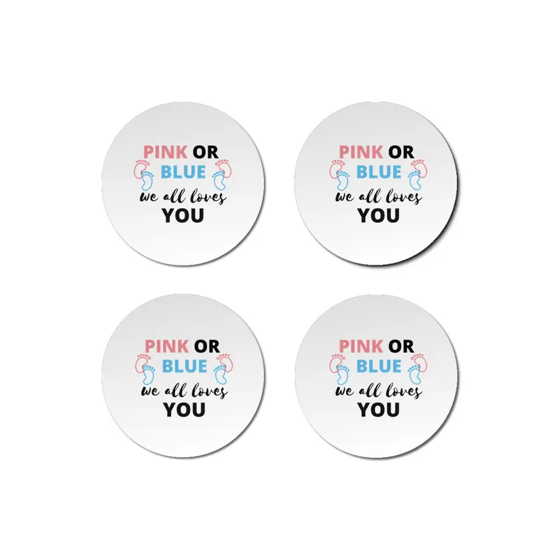 Baby Gender Reveal Ideas Pink Or Blue We All Love Bardak Altlığı