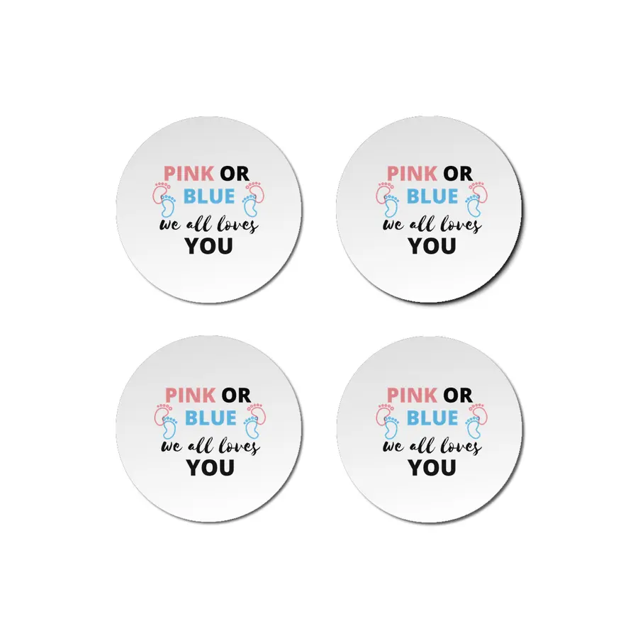 Baby Gender Reveal Ideas Pink Or Blue We All Love Bardak Altlığı