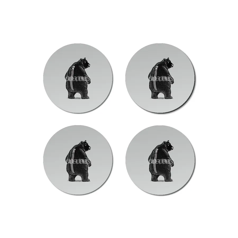 Zipper Bear Disguise Bardak Altlığı