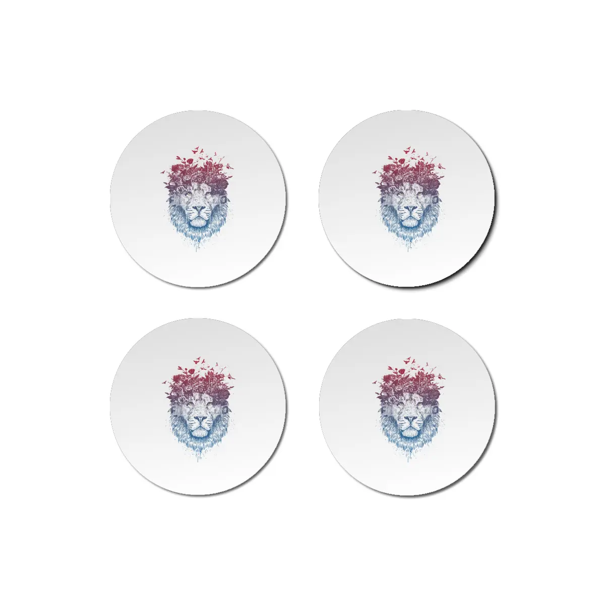 Floral lion Bardak Altlığı