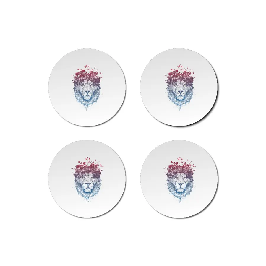 Floral lion Bardak Altlığı