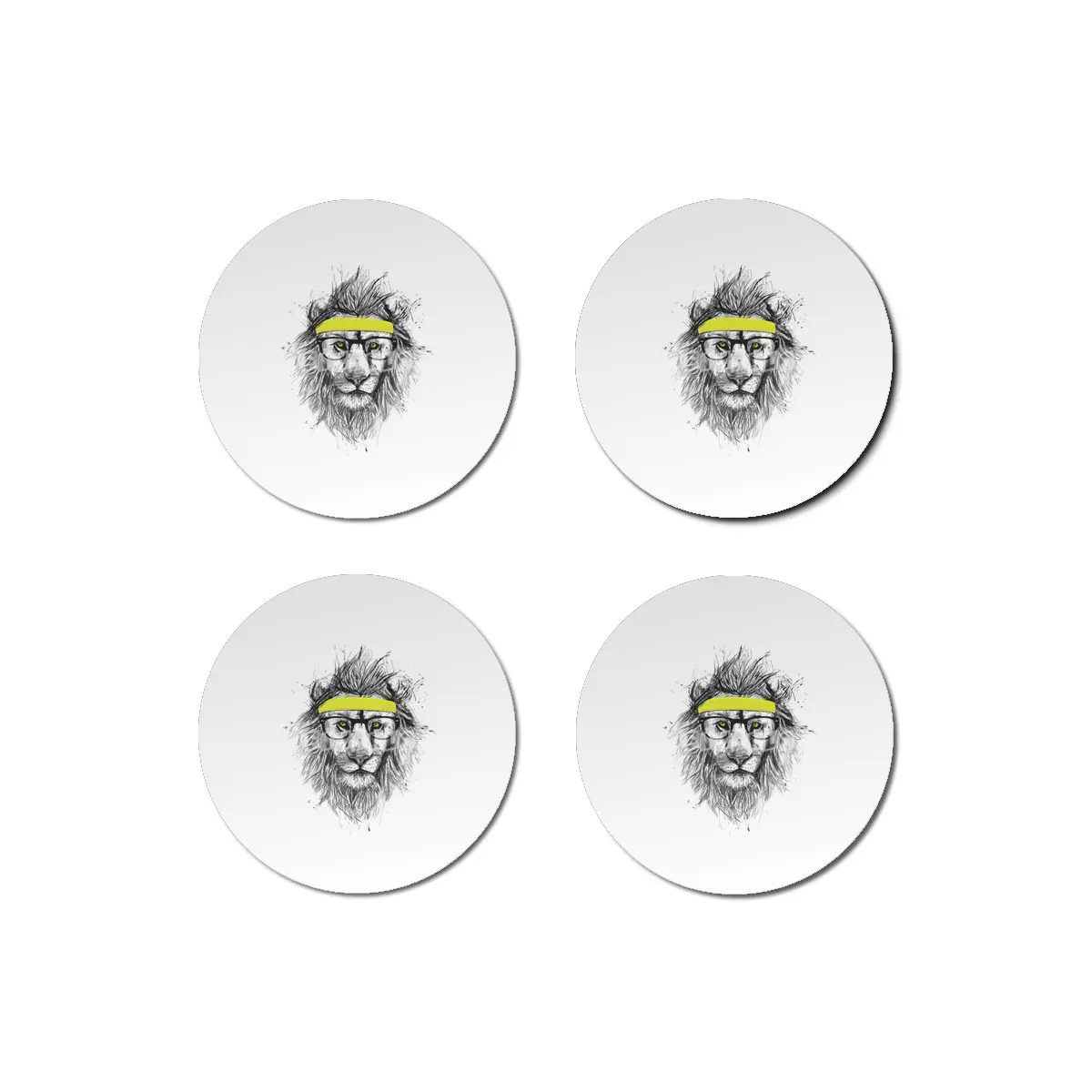 Hipster Lion Bardak Altlığı