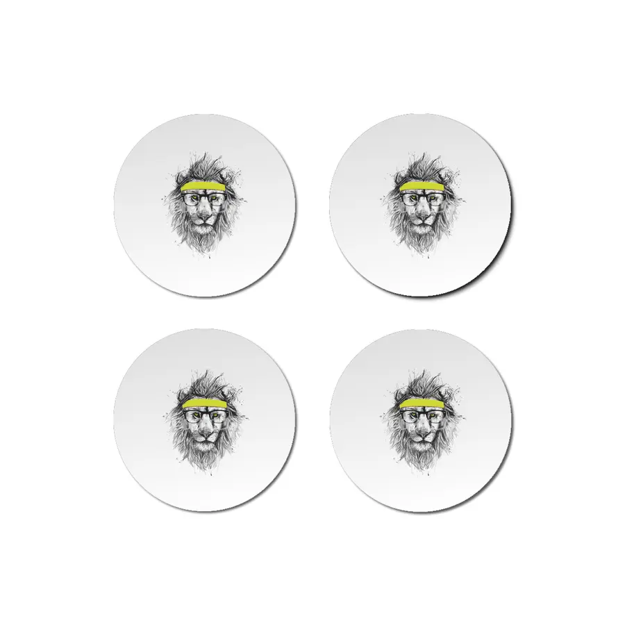 Hipster Lion Bardak Altlığı